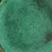 Japanese Bronze Flower Vase Orihara Kyuzaemon Green Patina Modern Ikebana Box8