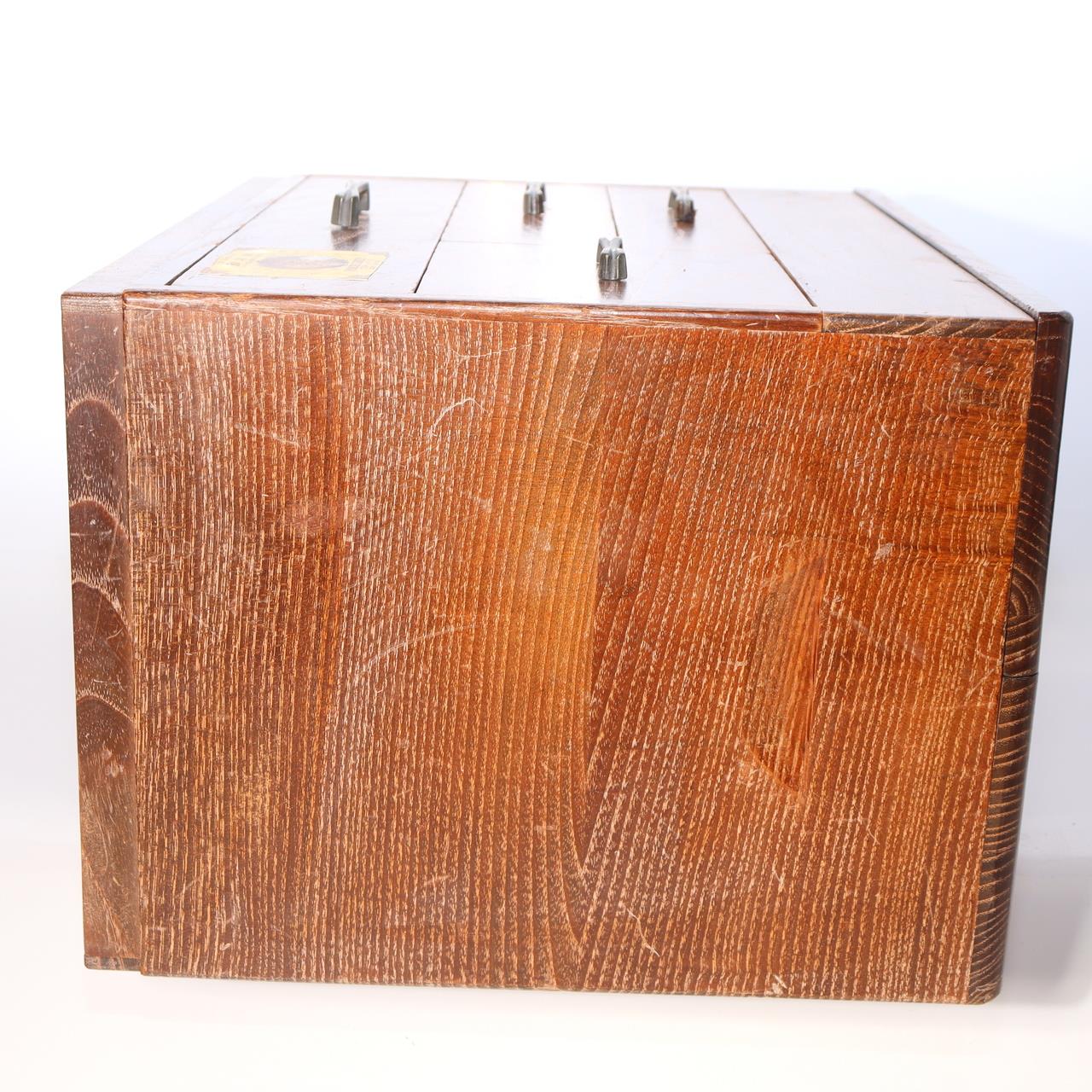 Japanese Vintage Wooden Sewing Box Haribako Tansu Chest Drawers Silk Label8