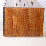 Japanese Vintage Wooden Sewing Box Haribako Tansu Chest Drawers Silk Label7