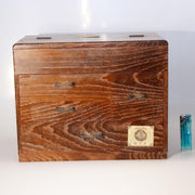 Japanese Vintage Wooden Sewing Box Haribako Tansu Chest Drawers Silk Label12