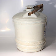 Large Japanese Porcelain Sake Barrel Server Taru Masamune Blue White 33cm 6.2kg3