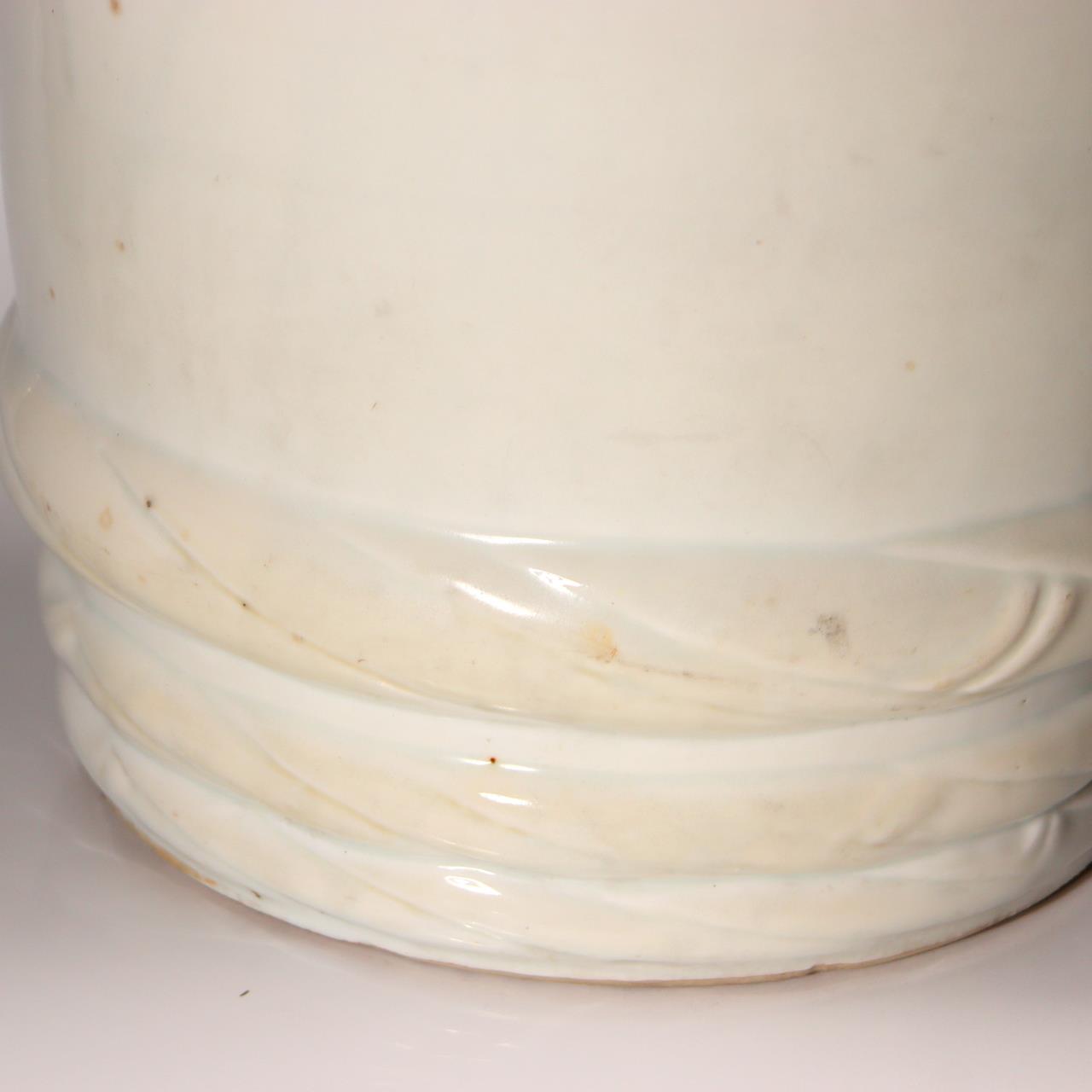 Large Japanese Porcelain Sake Barrel Server Taru Masamune Blue White 33cm 6.2kg13