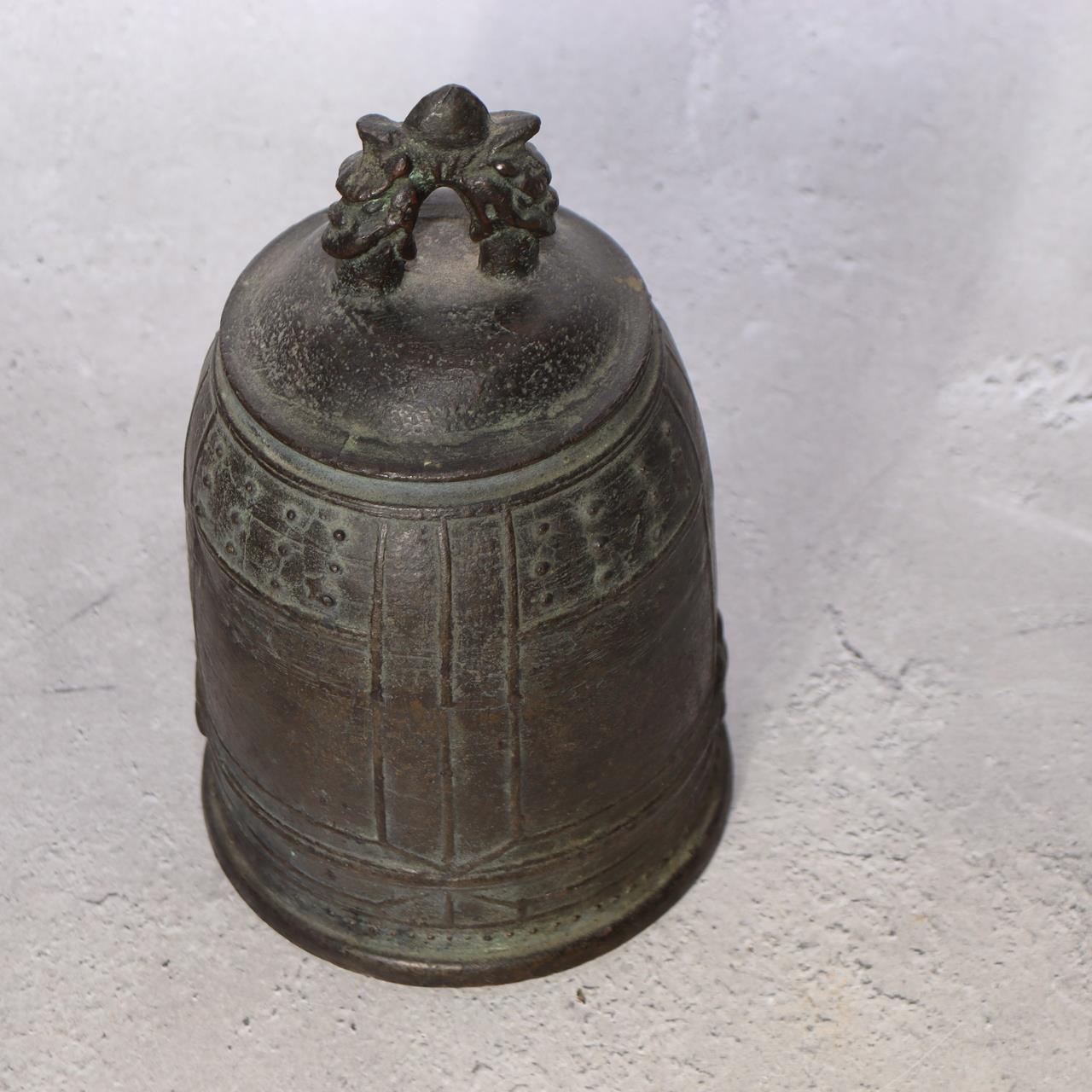Japanese Vintage Bronze Bell Hansho Temple Buddhist Altar Dragon 18cm BOS9977