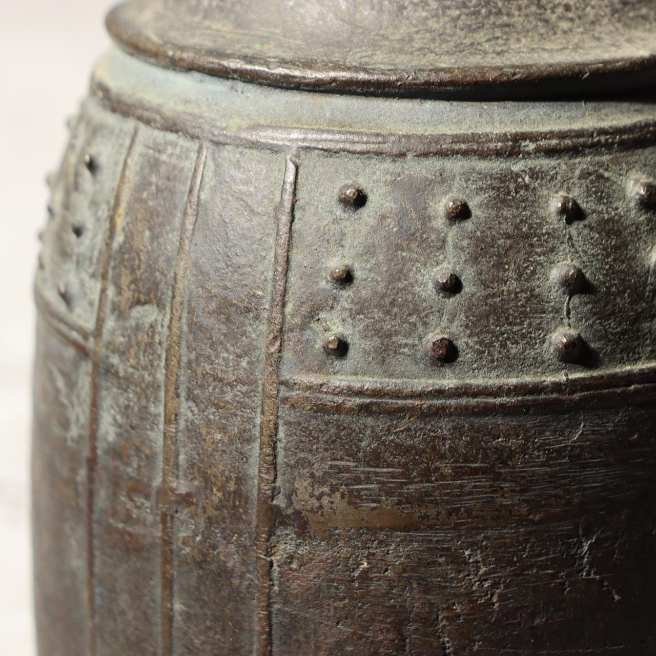 Japanese Vintage Bronze Bell Hansho Temple Buddhist Altar Dragon 18cm BOS99710