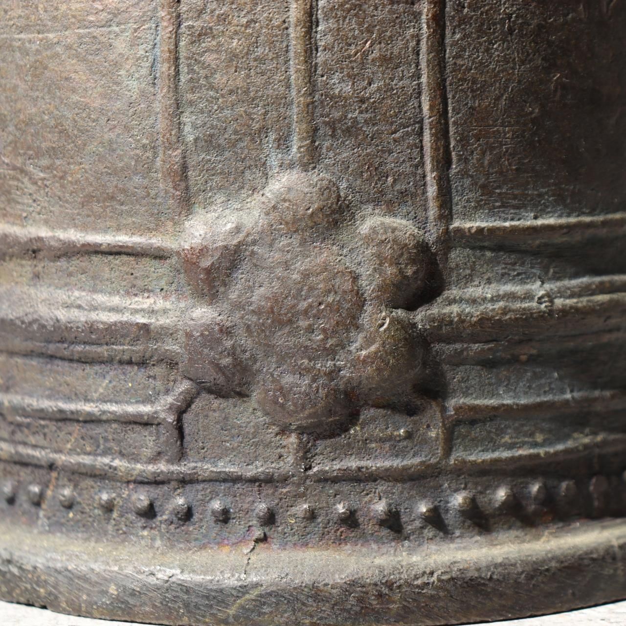 Japanese Vintage Bronze Bell Hansho Temple Buddhist Altar Dragon 18cm BOS9979