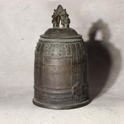 Japanese Vintage Bronze Bell Hansho Temple Buddhist Altar Dragon 18cm BOS9971