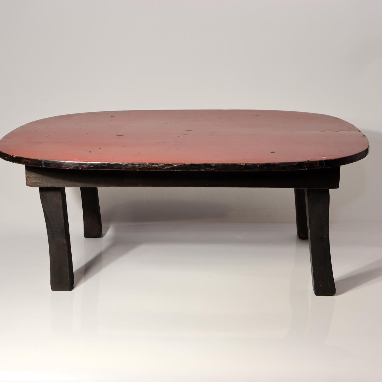 Japanese Vintage Folding Low Table Chabudai Red Lacquer Showa Retro