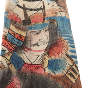 Japanese Antique Nobori Banner Samurai Warrior Musha-e Cotton 432cm Boro BRKW1585
