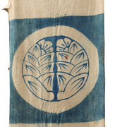 Japanese Antique Nobori Banner Samurai Warrior Musha-e Cotton 432cm Boro BRKW1586