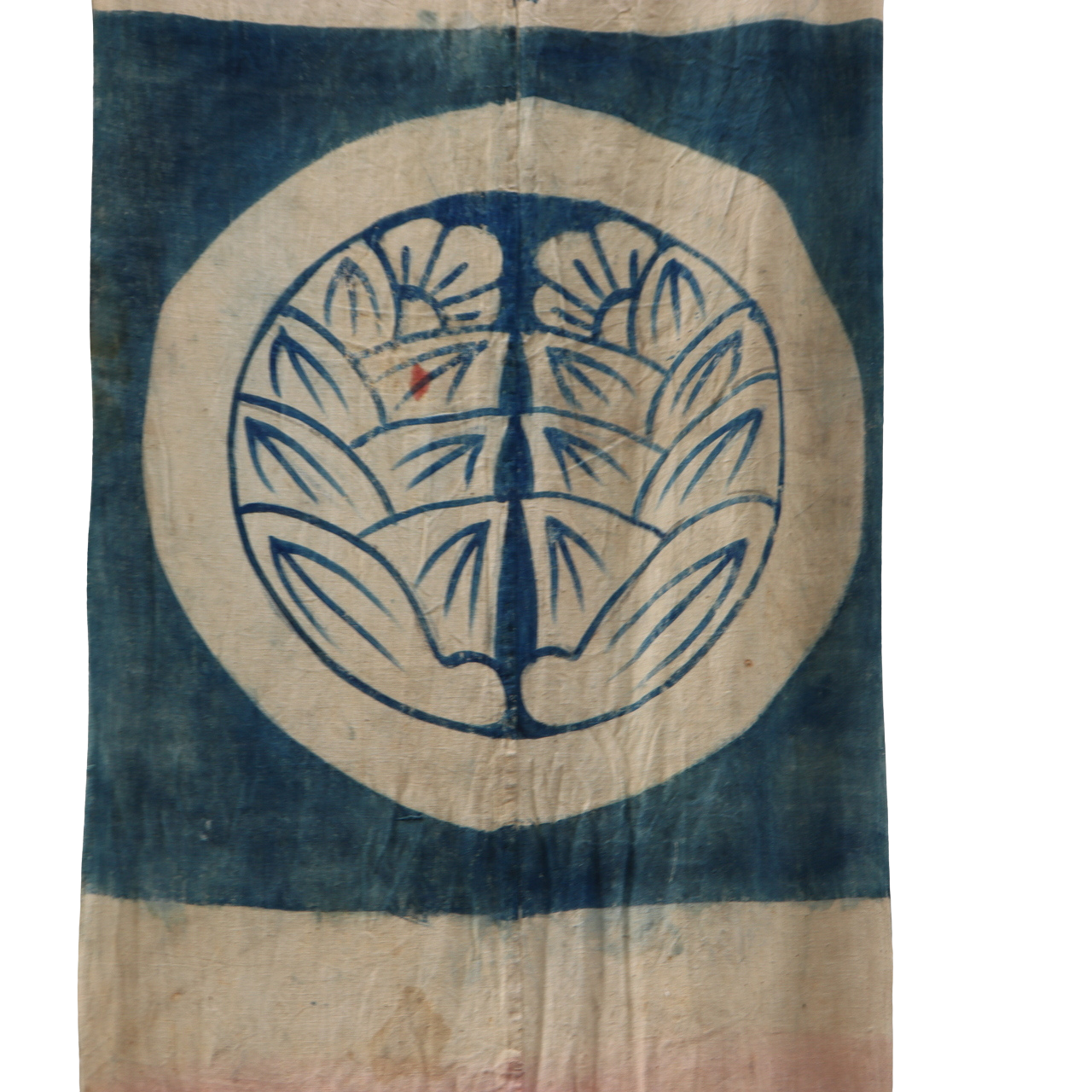 Japanese Antique Nobori Banner Samurai Warrior Musha-e Cotton 432cm Boro BRKW1587