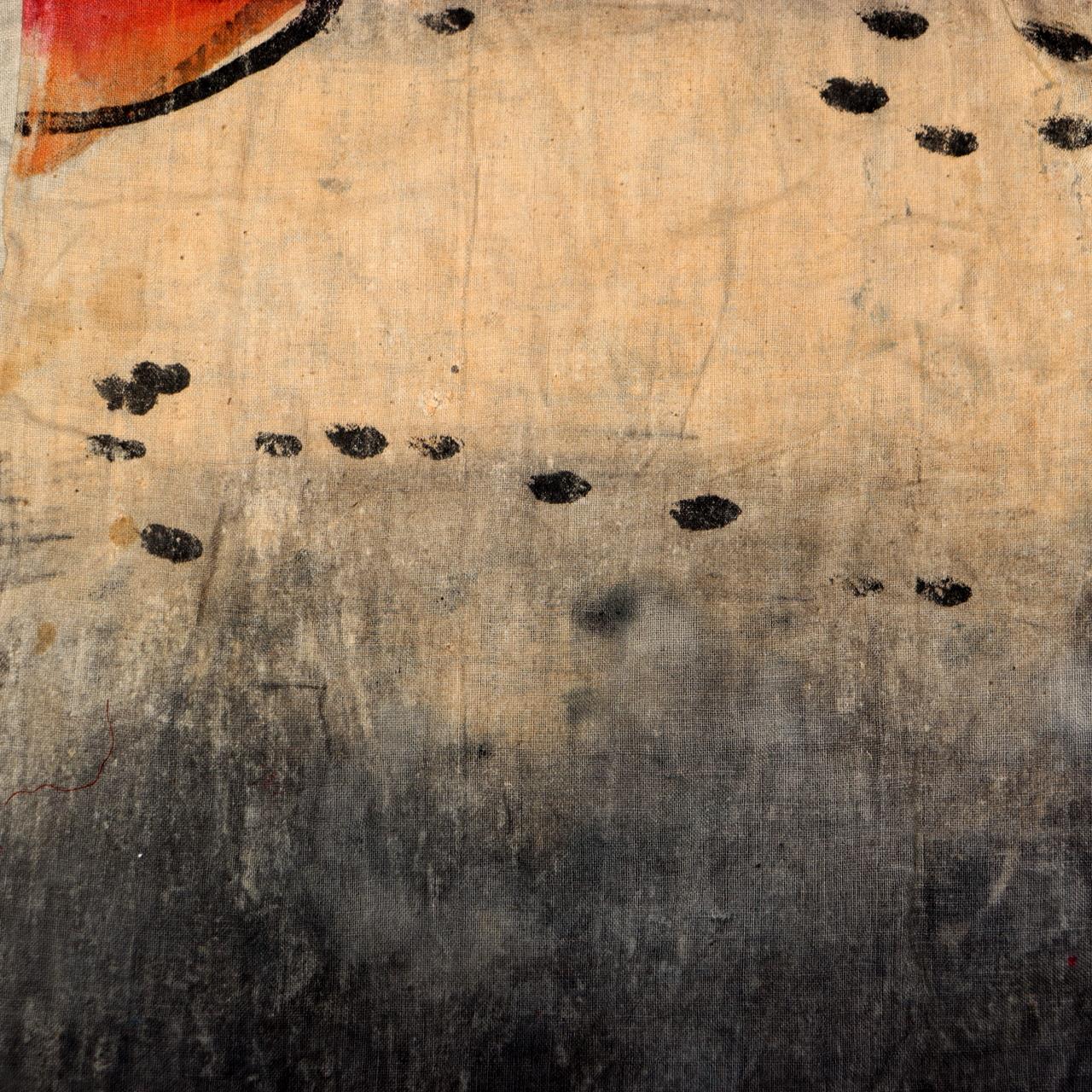 Japanese Antique Nobori Banner Samurai Warrior Musha-e Cotton 432cm Boro BRKW15813