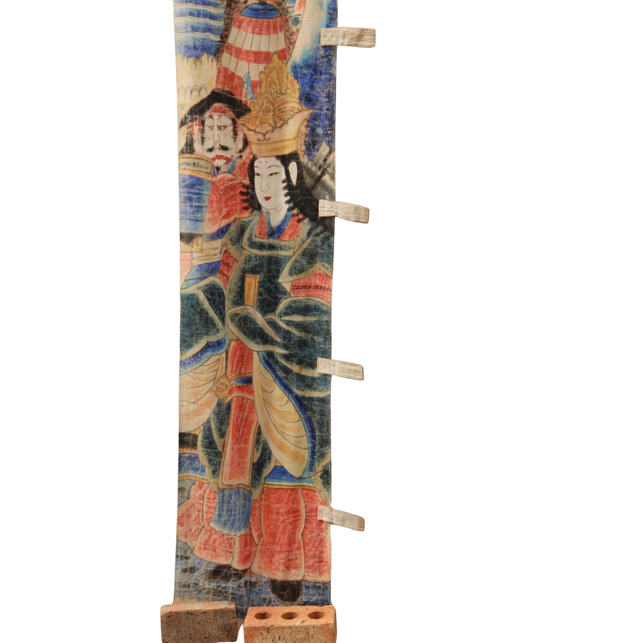 Japanese Antique Nobori Banner Empress Jingu Samurai Horse Cotton 360cm Boro2