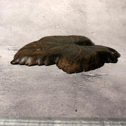 Japanese Vintage Bronze Leaf Plate Tray Grape Vine Verdigris Patina 20cm BOSa037