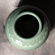 Korean Goryeo Celadon Vase Jar Koam Nam Jung-sik Signed Chrysanthemum Box 19888