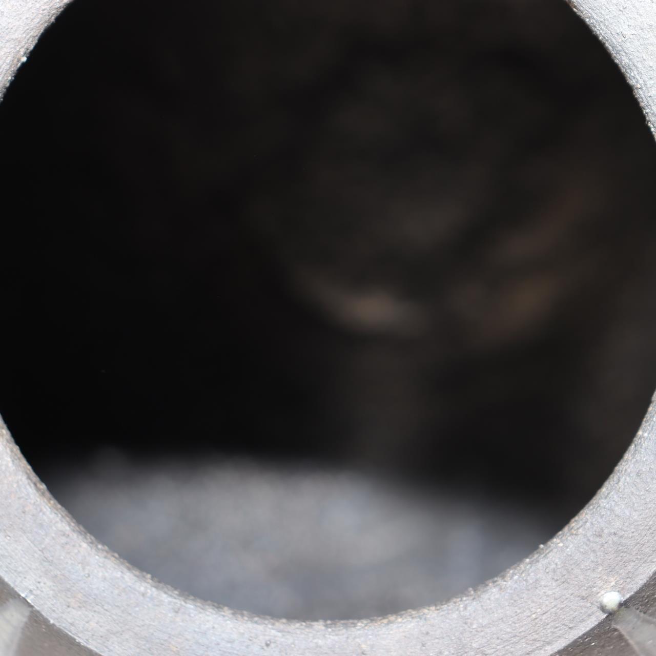 Japanese Otani Ware Flower Vase Ibushi Smoked Pottery Yano Kanichi Modern 28cm9