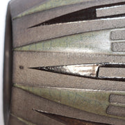 Japanese Otani Ware Flower Vase Ibushi Smoked Pottery Yano Kanichi Modern 28cm3