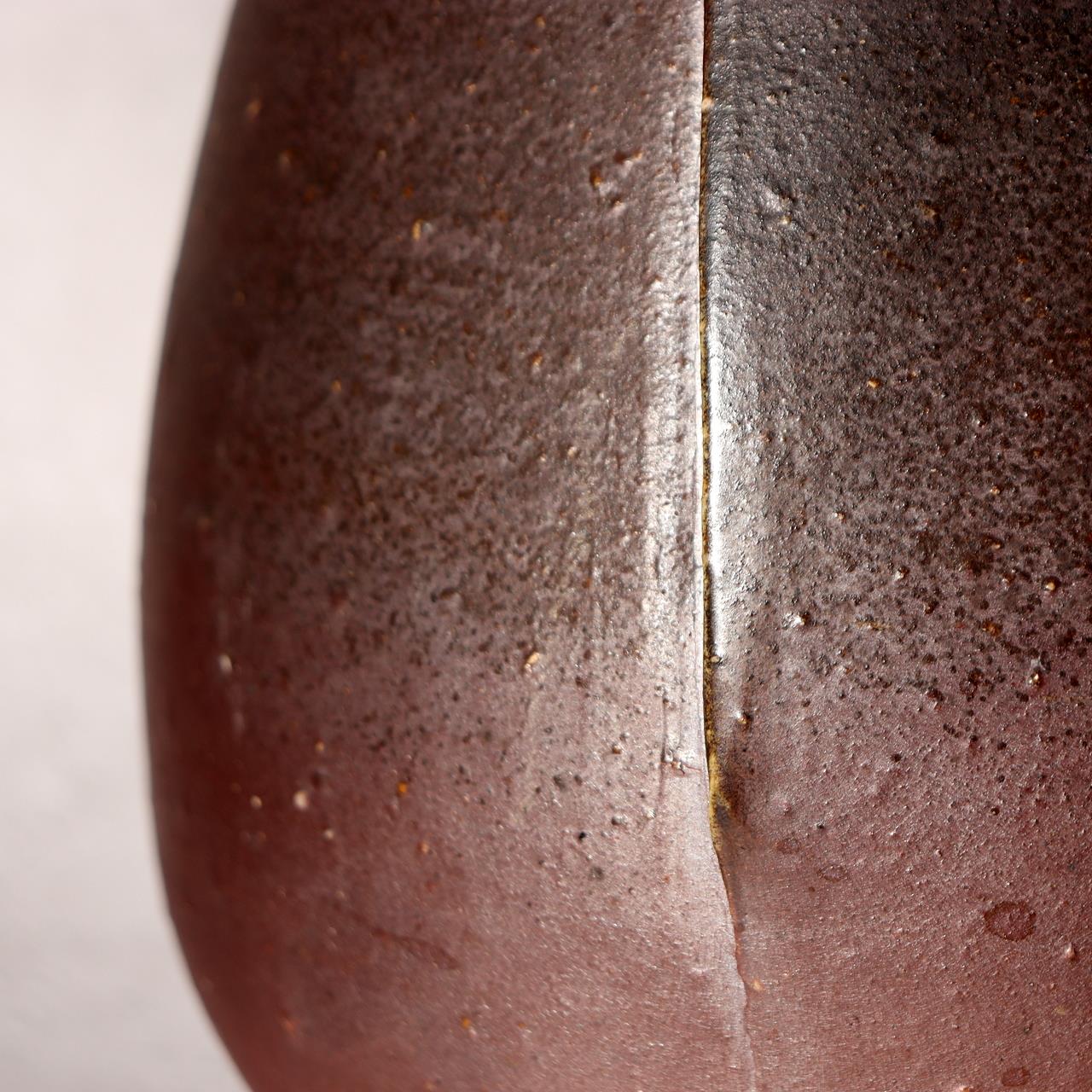 Japanese Bizen Ware Flower Vase Tripod Ikebana Matsui Tomoyuki Important Artist5