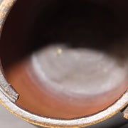 Japanese Bizen Ware Flower Vase Tripod Ikebana Matsui Tomoyuki Important Artist17