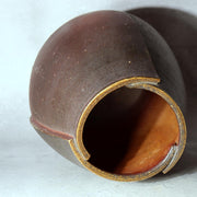 Japanese Bizen Ware Flower Vase Tripod Ikebana Matsui Tomoyuki Important Artist14