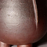 Japanese Bizen Ware Flower Vase Tripod Ikebana Matsui Tomoyuki Important Artist10