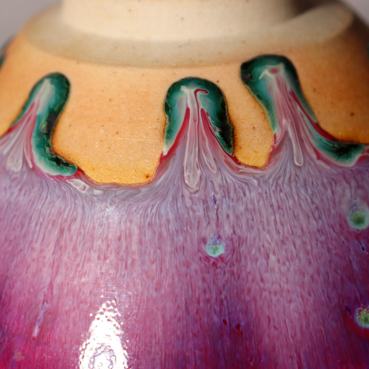 Japanese Tea Bowl Chawan Matcha Peacock Tenmoku Glaze Matsuyama Gaei Signed Box21