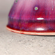 Japanese Tea Bowl Chawan Matcha Peacock Tenmoku Glaze Matsuyama Gaei Signed Box12