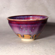 Japanese Tea Bowl Chawan Matcha Peacock Tenmoku Glaze Matsuyama Gaei Signed Box5