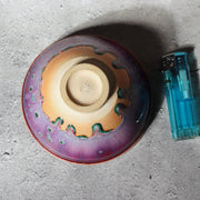 Japanese Tea Bowl Chawan Matcha Peacock Tenmoku Glaze Matsuyama Gaei Signed Box11