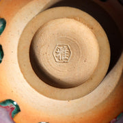 Japanese Tea Bowl Chawan Matcha Peacock Tenmoku Glaze Matsuyama Gaei Signed Box4