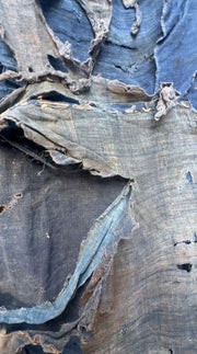 Authentic Japanese Antique BORO Indigo Patchwork Textile Moon Motifs Folk Cloth19