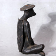 Japanese Cast Iron Kappa Figurine - Zen Meditation Zazen Pose 920g BOSa261