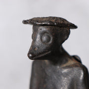 Japanese Cast Iron Kappa Figurine - Zen Meditation Zazen Pose 920g BOSa2612