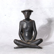 Japanese Cast Iron Kappa Figurine - Zen Meditation Zazen Pose 920g BOSa260
