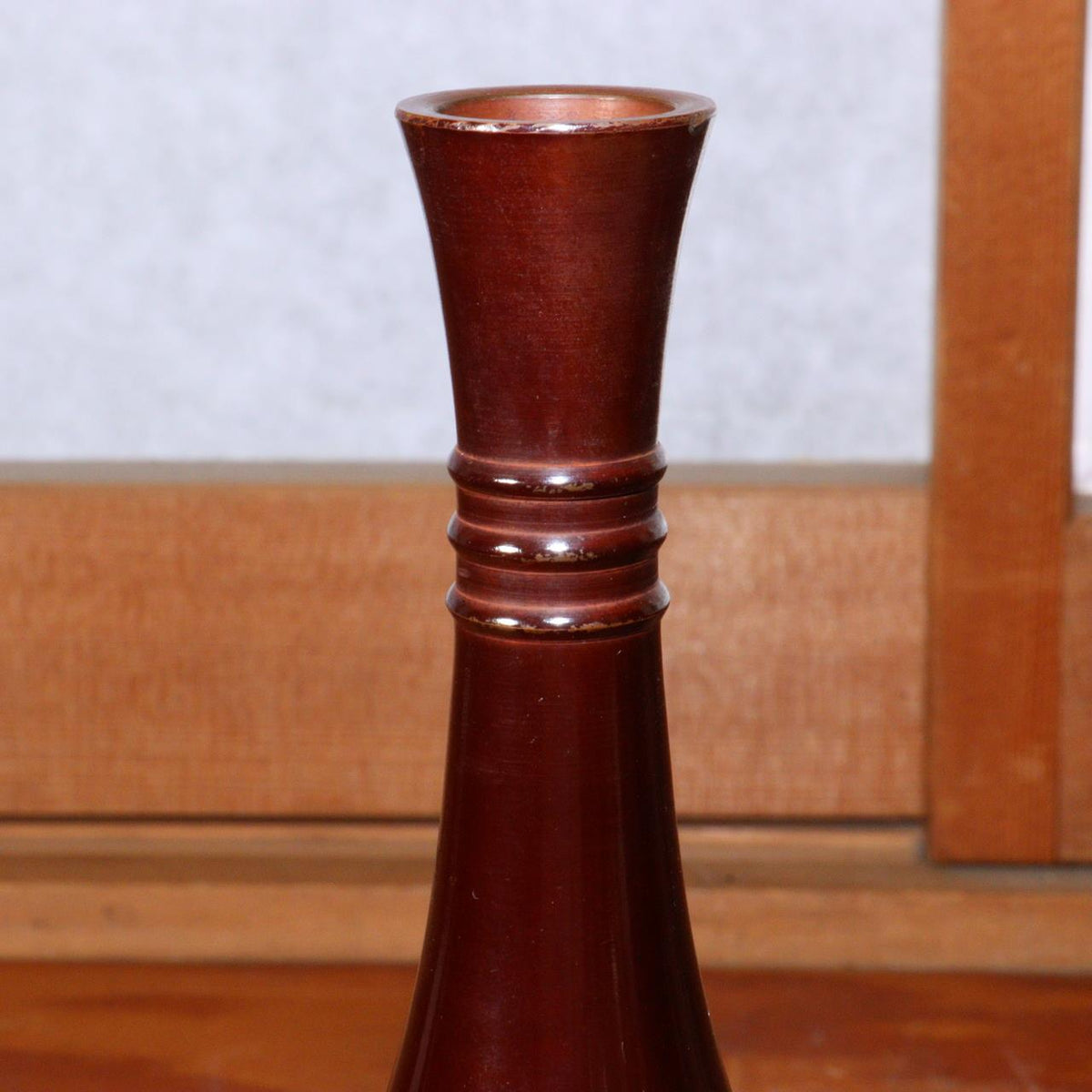 Reserved / / Japanese Copper Single Flower Vase Takaoka doki w / box BV5074