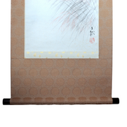Japanese Antique Kakemono Hanging Scroll Hakuzosu White Fox Monk Paper Boxed15