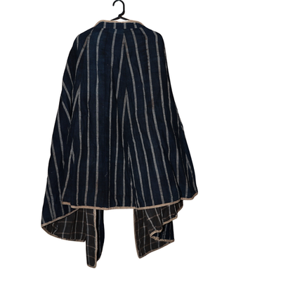 Japanese Antique Boro Kappa Rain Cape Indigo Cotton Kakishibu Paper Lined2