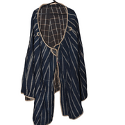 Japanese Antique Boro Kappa Rain Cape Indigo Cotton Kakishibu Paper Lined5