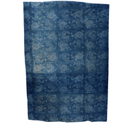 Antique Japanese Boro Indigo Cotton Cloth Katazome Phoenix Motif Futon Cover1