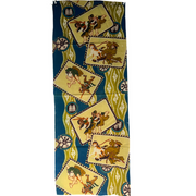 Vintage Japanese Silk Kofu Fabric Rare Pattern Kendo Military Dog Yabane BRKW1870