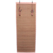 Vintage Japanese Bamboo Sudare Blinds Set of 2 Fabric Border Tassels VG42612