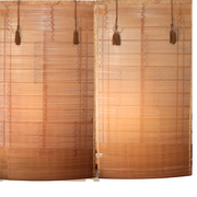 Japanese Vintage Woven Bamboo Ozashiki Sudare Misu Blinds Pair Set VG4240