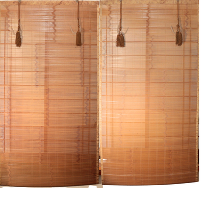 Japanese Vintage Woven Bamboo Ozashiki Sudare Misu Blinds Pair Set VG4240