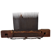 Traditional Japanese Threshing Tool Senbakogi Iron Wood Antique Rice Thresher2