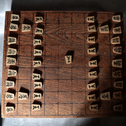 Vintage Japanese Wooden Shogi Board Set with Koma Pieces WO6312