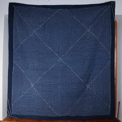 Vintage Sashiko Cotton cloth Rugs Thick Mats embroidery Boro Japanese BRKW94