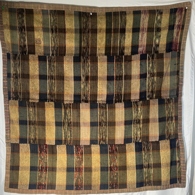 Vintage Japanese Sakiori Rag Weaving Kofu Textile Striped Rug BRKW1910