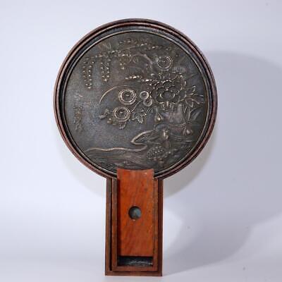 Japanese shinto Shinkyo Bronze mirror Temple Buddhist Shrine BOS865 -3