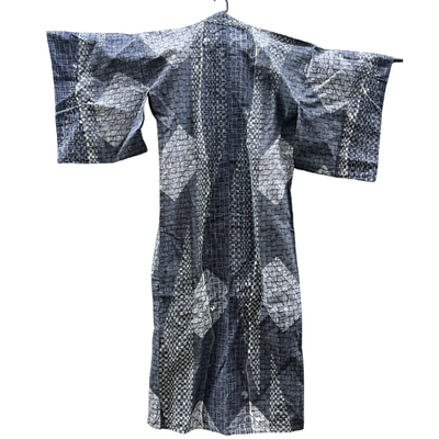Japanese Men's Cotton Yukata Summer Kimono Basket Weave Pattern BRKW1763