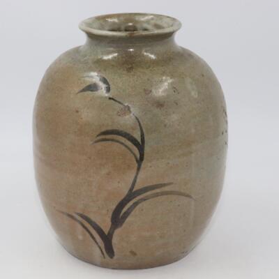 Japanese Antique Karatsu pottery vase Jar w / box PV96