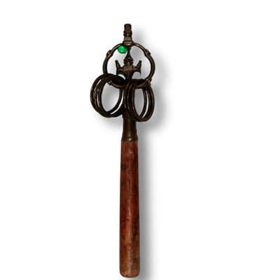 VintageJapanese Shakujo Monk Staff Esoteric Buddhist Ritual Implement BT2522